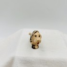 Vintage Cast Metal Mini Spotted Hound Dog Figurine 3 Inch Bloodhound Folk Art