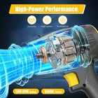 300000rpm Cordless Leaf Blower Handheld Electric Leaf Blower W battery   Charger