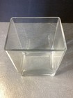 Rectangular Clear Glass Vase  6  By 4 By 3 Inches