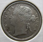  44  1896 Straits Settlements Malaya Singapore Qv 10 Cents 0 8 F Silver Coin Xf 