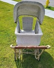 Antique Victorian Whicker Llyod  Baby Carriage  London