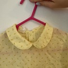 Vintage Mayfair Collared Baby Dress Yellow Tulips Buttons Summer Spring