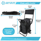 Get Out  Foldable Fishing Chair Backpack Stool With Cooler And Backrest 225 Lbs