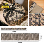 Gift Wrapping Paper Roll - Birthday Kraft Wrapping Paper Vintage Style Paper Per