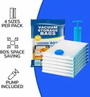 Vacuum Storage Bags Paracasa Space Saver 10 Pack 4 Sizes Pump Included