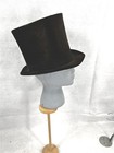 Antique Hat Stove Pipe Top Hat Beaver 21 5 In  Inside Edge Sz6 7 8 Original 1880