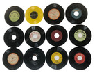 Lot Of 134 Loose Vintage Vinyl 45 Rpm Records Playable Mixed Used Arts crafts