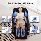 Full Body Zero Gravity Shiatsu Recliner Electric Massage Chair  Black