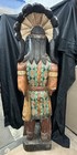 Huge Old 6  4  Tall Wooden Native American Cigar Store Indian Chief Rifle Stand