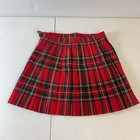 Celtic Baby Toddler Red Tartan Plaid Buckle Pleated Scottish Skirt Adjustable