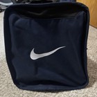 Nike Duffel Duffle Gym Bag Navy Black Shoulder Strap Swoosh Logo Travel
