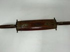 Vintage Antique Hand Carved Knife Fork Carving Set Wooden Sheath Made In India