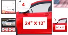 Custom Car Signs   Door Protection 4 White Magnetic Sheets 24 X 12 In