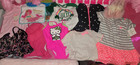 11 Piece Bundle Lot - Girls Toddler Clothes Jackets  Bibs  Bodysuits  Shoes 12m
