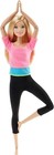 Barbie Made To Move Doll     Pink Color-blocked Top   Yoga Leggings  damaged Box 