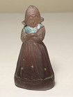 Antique Or Vintage Figurine Dutch Maid Girl Maybe Camphor Glass Purple As Is