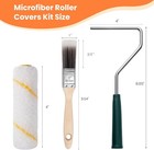 Paint Roller Covers 24 Pieces  4 Inch Paint Roller And Frame  6mm Nap Microfiber