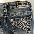 New W tag Miss Me Jeans M 3483b Boot Cut Mid-rise Inseam 34  Dark Blue