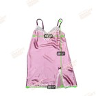 Victoria   s Secret Babydoll Slip Womens Small Lilac Satin Lace Adjustable Y2k