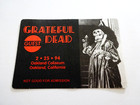 Grateful Dead Backstage Pass Oakland 2 25 94 2 25 1994 Phantom Opera Lon Chaney