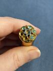 Vintage Novelty Perfumettes Number 7 Jeweled Solid Perfume Stick Holder Compact