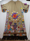 Vtg 80s Campfire Dress Girl Scouts Ceremonial Endless Rare Patches Beads Pins
