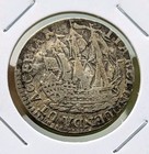 Rare    1778 Netherlands Voc 6 Stuiver Ship Zeeland Silver With Arabic Chop Coin