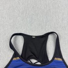 Lululemon Sports Bra Womens 10 Blue Black Striped Sweaty Or Not Stretch Yoga Gym