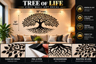 Tree Of Life Wall Decal Vinyl Sticker Large Tree Wall Art Decor Black 36x14