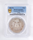 1882-so Chile Peso Silver Coin Pcgs Genuine Uncirculated Detail Km-142 1 N1143