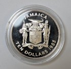 1985 Jamaica Ten Dollar Proof Sterling Silver Year Of Youth In Original Box   Co