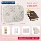 Bible Cover Case For Women Large Bible Cover Bag With Durable Handle Quilted Car