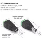 100pairs Male Female 2 1x5 5mm Dc Power Plug Jack Adapter Connector For Cctv Lot