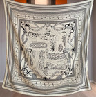 70  Cashmere 30  Silk Wrap Scarf Chain Totem Print Double Face Print Shawl 55  