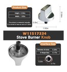 4 Pcs W11517334 Gas Range Oven Stove Knobs W10850033 W11122869 W11458842