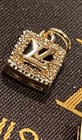 Louis  V  Zipper Pull  Button Square Rhinestones   Gold 9mm 1pc