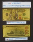 Gold Foil  100 Dollar Bill 24k Plus Bogo 1 Free Bill   Free Shipping  Usa Seller