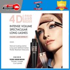 4d Silk Fiber Lash Mascara Waterproof Long Lasting Volumizing Black Eyelash M   