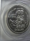 1958 Canada 1 Dollar Large Silver Coin British Columbia Graded Ms 65 By Anacs