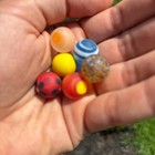 Frosted Glass Marbles Lot Of 6     Sea Glass Style For Jewelry  Decor  Or Crafts