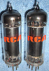 2 Nos Rca 12aq5 Radio Vacuum Tubes - 1970 s Vintage Audio Power Pentodes Nice 