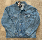 Harley Davidson Vintage Denim Blue Jean Jacket Button Front Men s Size Large