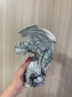 1pc Natural Jade Quartz Carved Pterosaur Skull Crystal Reiki Decor