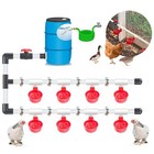 Automatic Chicken Waterer System  Diy Poultry Pipe Water Feeder Set  Include 8 
