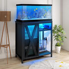 20-29 Gallon Fish Tank Stand W power Strip   Led Light Heavy Duty Aquarium Stand