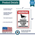 Warning Video Surveillance Sign Video Monitor Sign  under 24 Hour Cctv Burglar 