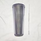 Starbucks New Silver Platinum Clear Holiday 2019 Studded Venti Tumbler 24 Oz