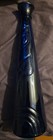 Vintage Cobalt Blue Vase bottle With Raised Leaves Design