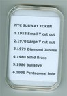 1953-1995 Six Nyc Subway Token Set Circulated Condition In Nice Holder