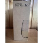 Libbey Stemless White Wine Glasses 17 Oz Set Of 4 Clear Glass Nib Made In Usa